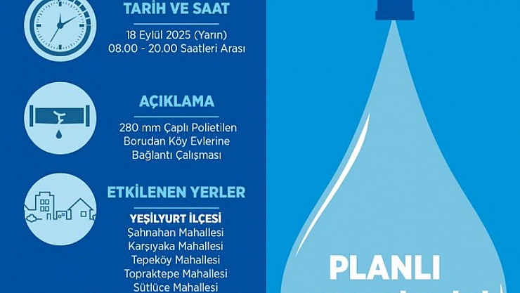 Malatya'da 5 mahallede sular kesilecek! İşte, Kesinti Yapılacak Mahalleler…