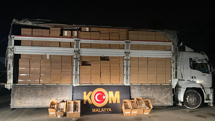 Malatya'da 7 Milyon 250 Bin Kaçak Makaron Ele Geçirildi