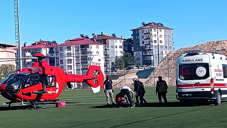 Malatya'da ambulans helikopter saniyelerle yarıştı!
