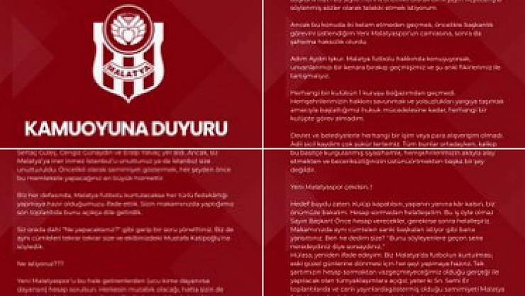 Malatya'da bir hafta ertelendi!!