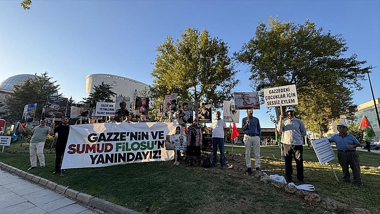 Malatya'da Gazze için sessiz eylem