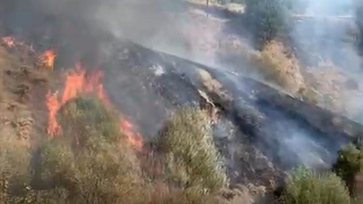 Malatya'da korkutan yangın: Yerleşim alanlarına yaklaştı!