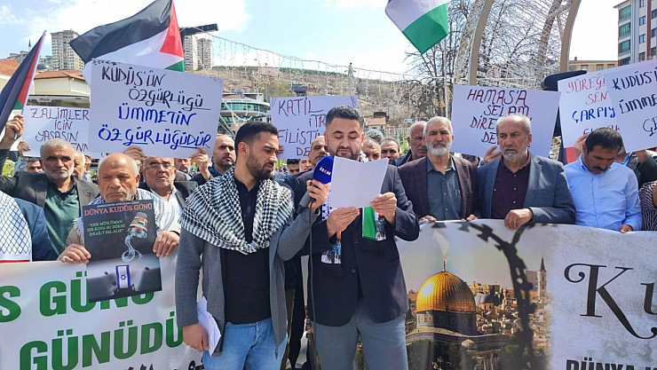 Malatya'da Kudüs gününde Filistin'e destek: 'Kudüs, tüm islamın davasıdır'