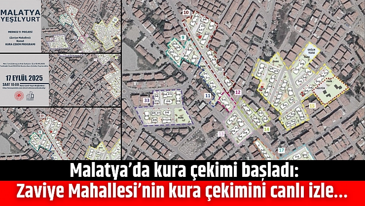 Malatya'da kura çekimi başladı: Zaviye Mahallesi'nin kura çekimini canlı izle…