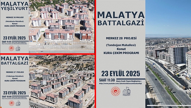 Malatya'da kura heyecanı: Üç projede hak sahipleri belirleniyor