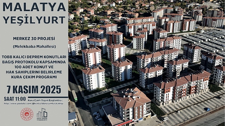 Malatya'da Merkez 30 Projesi kura sonuçları.... Hak sahipleri tam liste…
