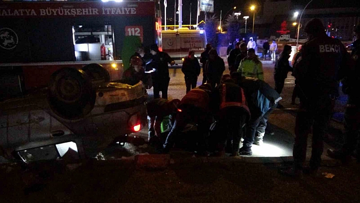 Malatya'da Otomobil Ters Döndü: 1 Ölü, 1 Yaralı