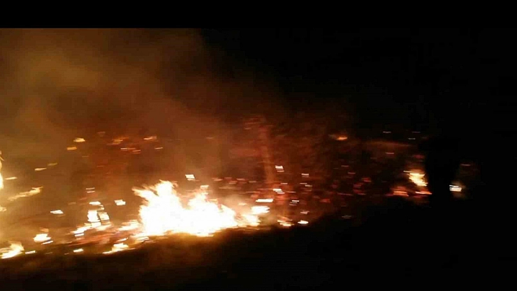 Malatya'nın Darende İlçesinde yangın çıktı....