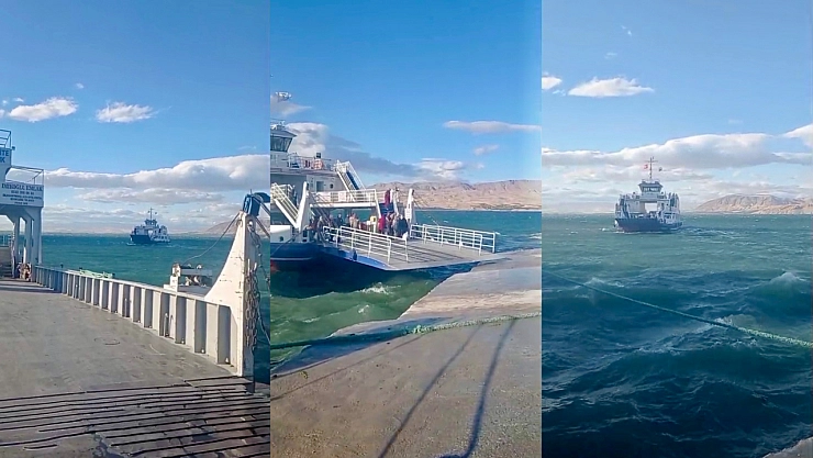 Malatya'da şiddetli fırtına feribot seferlerini vurdu