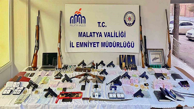 Malatya'da suç çetesine darbe: Servet ortaya çıktı!