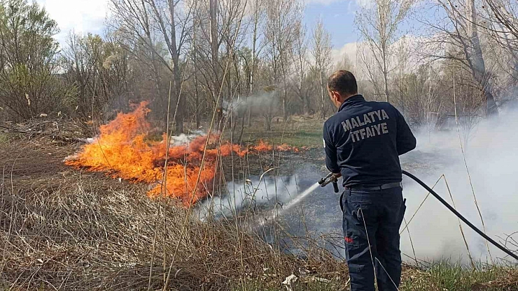Malatya'da üç noktada yangın