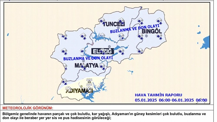Meteoroloji Elazığ'ı Uyardı!