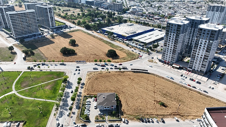 Milyon dolarlık lüks gökdelenlerin ortasında buğday hasadı