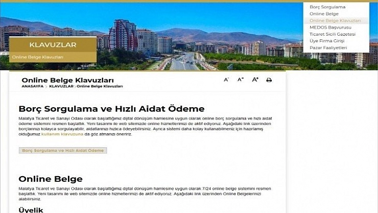 MTSO'da online belge dönemi