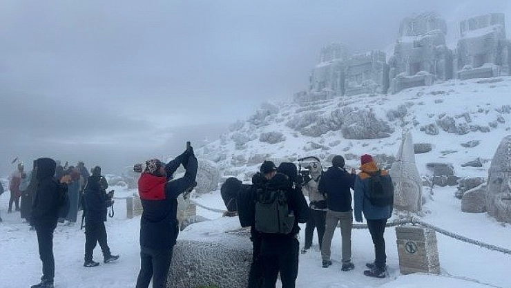 Nemrut Dağı, Nisan ayında beyaza büründü