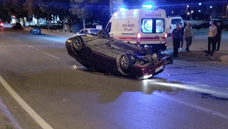 Otomobil takla attı