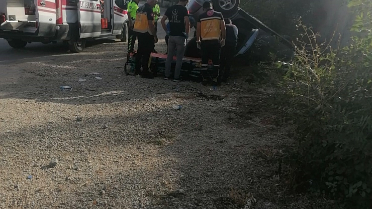 Otomobil takla attı