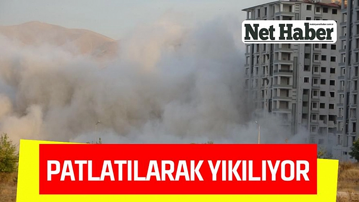 Patlatılarak yıkılıyor
