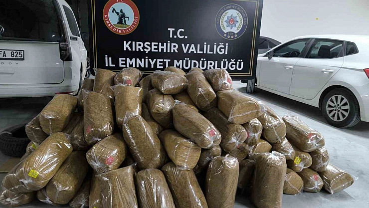 Kırşehir'de 1 milyon liralık tütün ele geçirildi