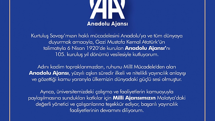 Rektör Akpolat, 105. yılı kutladı