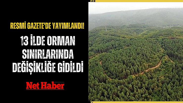 Resmi Gazete'de yayımlandı! 13 ilde orman sınırlarında değişikliğe gidildi