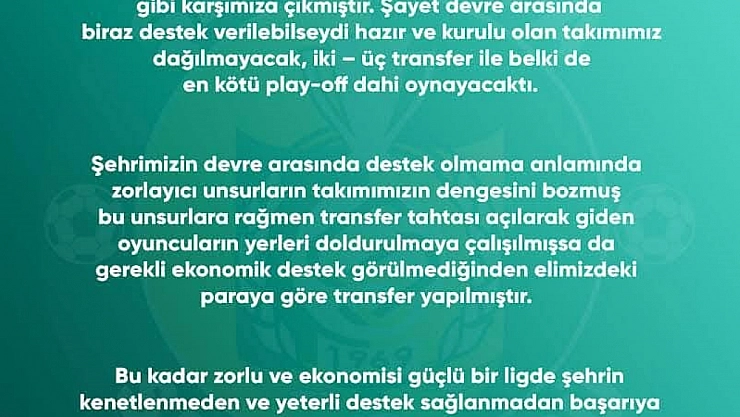 Şanlıurfaspor yönetimi istifa etti