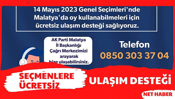 Seçmenlere ücretsiz ulaşım desteği