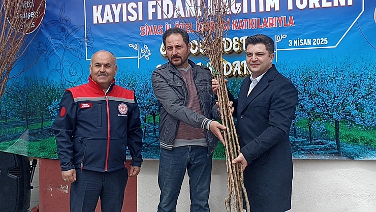 Sivas'a 50 bin kayısı fidanı
