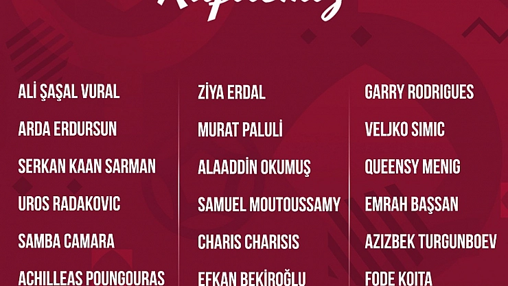 Sivasspor Kafilesinde Sürpriz Yok