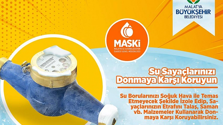 Su sayacı donmalarına dikkat  