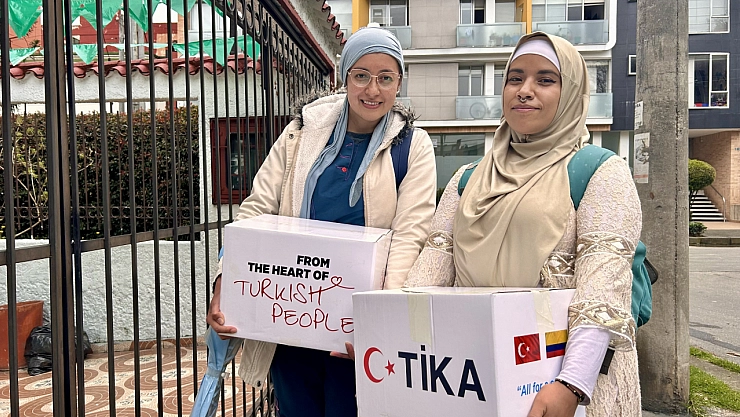 TİKA, Kolombiya'da 500 aileye gıda kolisi ulaştırdı
