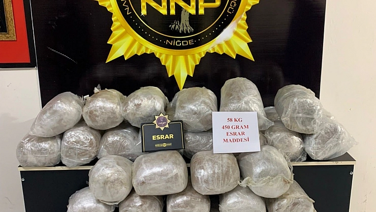 Tırda 58 kilo uyuşturucu ele geçirildi
