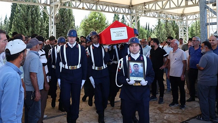 Topçu Er Edip Can Karar, son yolculuğuna uğurlandı