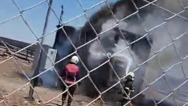 Viranşehir'de trafo alev alev yandı
