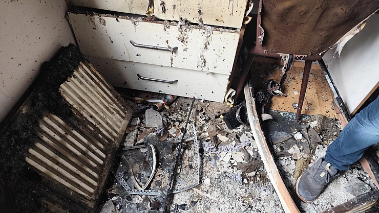 Yangında çakmak doldurma tüpleri patladı: 1 yaralı