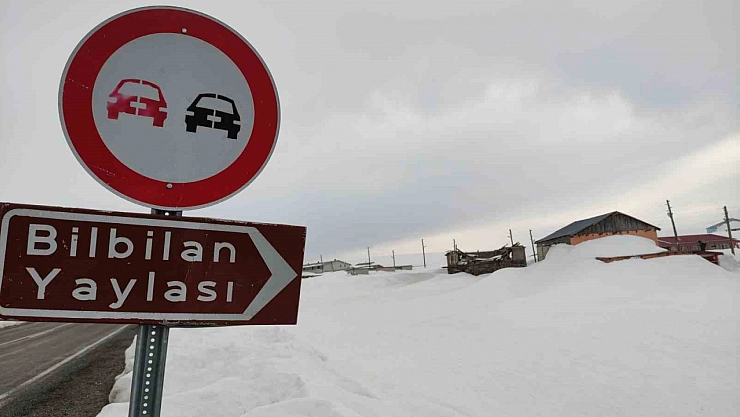 Evler kar altında kaldı!