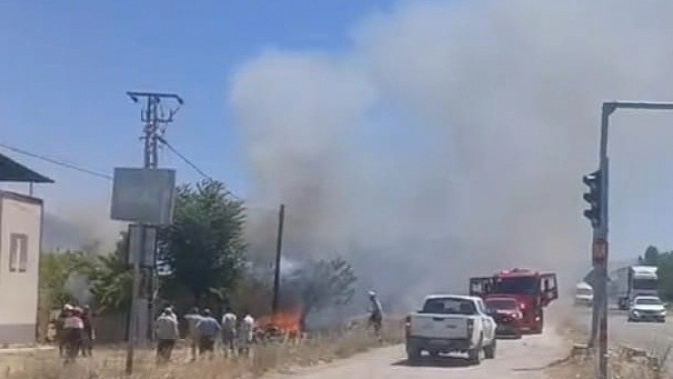 Malatya'da korkutan bahçe yangını