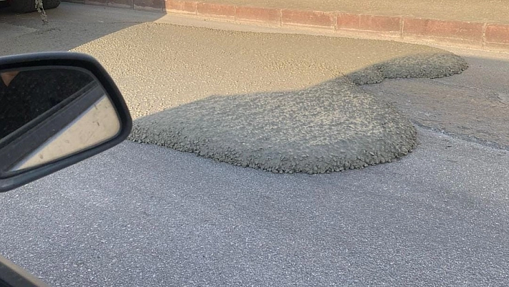 Yola beton döken miksere 668 bin lira ceza kesildi