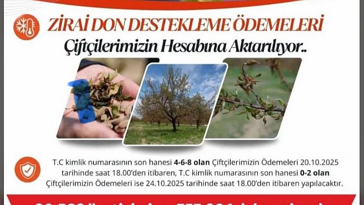 Zirai Don Destek Ödemeleri Hesaplara Aktarılıyor...
