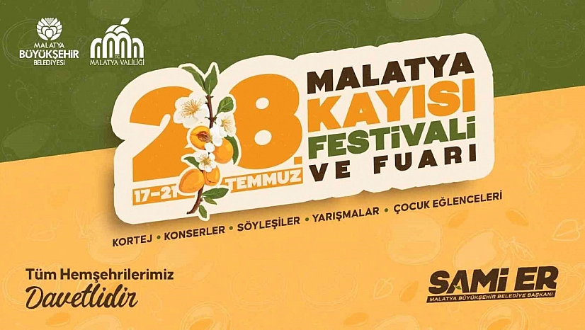 28. Malatya Kayısı Festivali başlıyor! İşte 5 günlük festival programı...