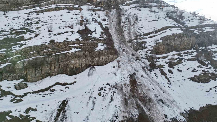 Dev kayalar köye düştü: 30 keçi telef oldu