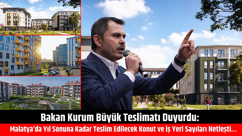 Bakan Kurum Büyük Teslimatı Duyurdu: Malatya'da Yıl Sonuna Kadar Teslim Edilecek Konut ve İş Yeri Sayıları Netleşti…