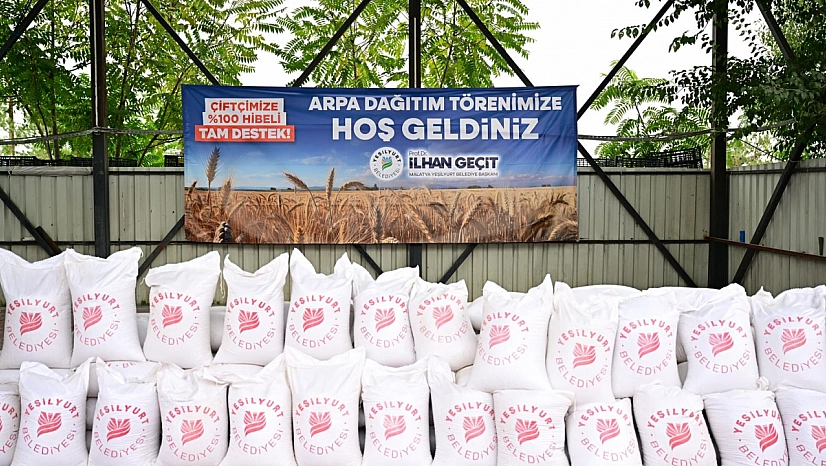 Belediyeden üreticiye arpa desteği