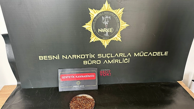 Besni'de uyuşturucuyla yakalanan şahıs tutuklandı