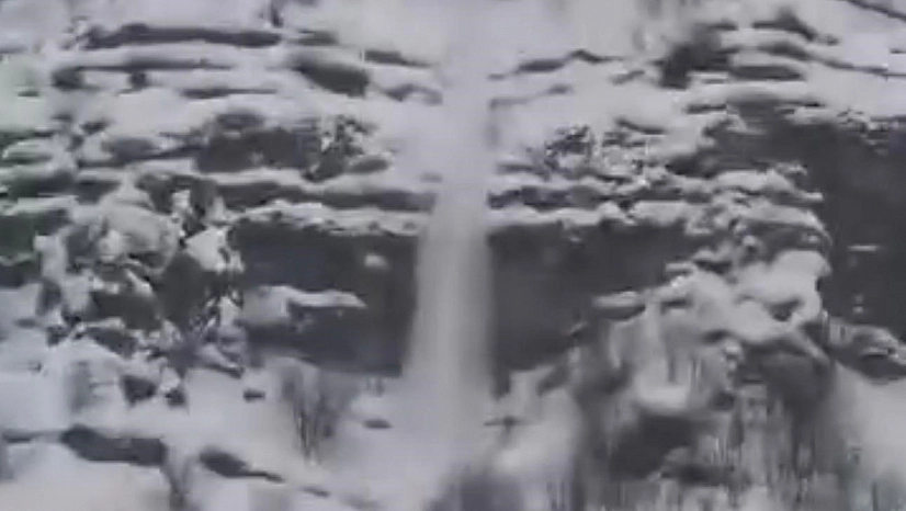 Çığ düşme anı kamerada