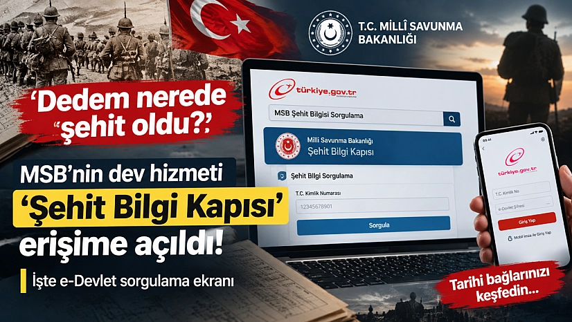 Dedem nerede şehit oldu? MSB'nin dev hizmeti 'Şehit Bilgi Kapısı' erişime açıldı! İşte e-Devlet sorgulama ekranı