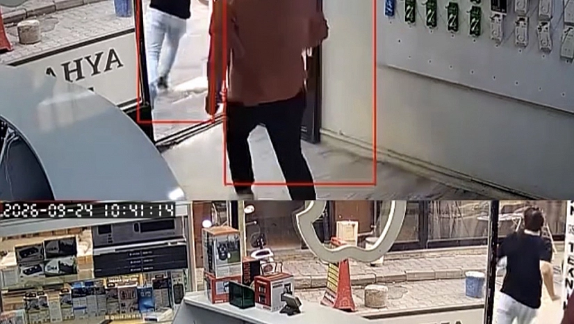 Deprem anı kameralara yansıdı