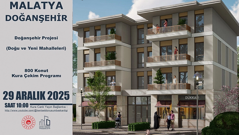 Doğanşehir'de 800 konutun kura çekimini canlı izlemek için tıklayın…