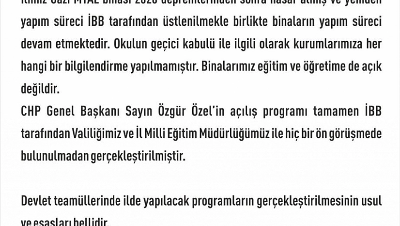 Elazığ'da açılış gerginliği: Valilik, Özgür Özel'in katıldığı törene tepki gösterdi