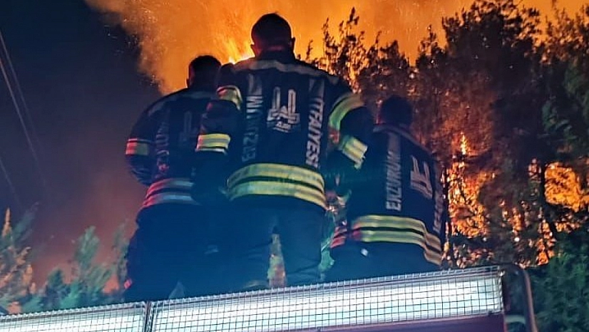 Erzurum İtfaiyesi Hatay Yangınları için seferber oldu
